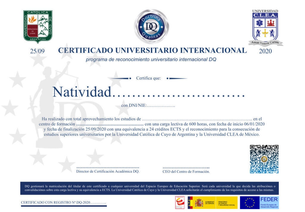 Certificado Intenacional ECTS-Aulaformacion