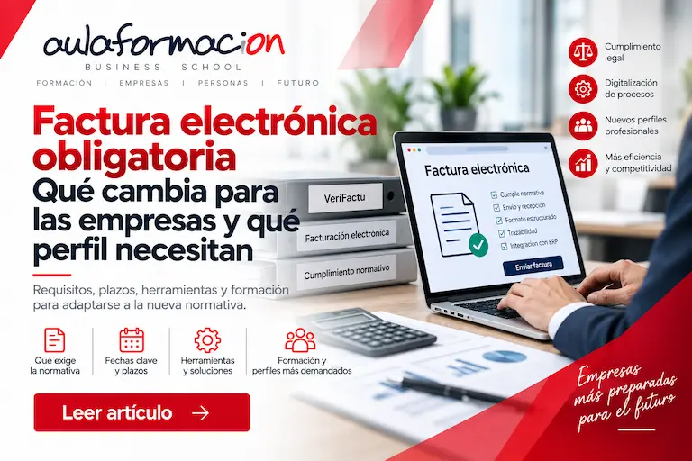 Factura electrónica obligatoria: plazos, perfil y formación